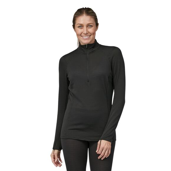 Patagonia Black Women's Capilene Thermal Weight Zip Neck Pullover - Picture 1 of 11
